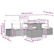 Комплект за хранене в градината 6 pcs Бежово и сиво