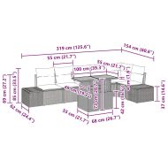 Комплект за хранене в градината 7 pcs Черен и кремав