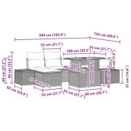 Комплект за хранене в градината 7 pcs Бежов и кремав
