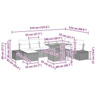 Комплект за хранене в градината 9 pcs Черен и кафяв