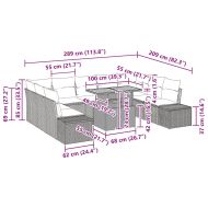 Комплект за хранене в градината 10 pcs Сив и кафяв