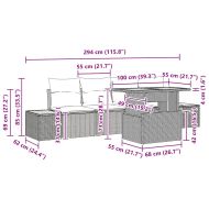 Комплект за хранене в градината 5 pcs Черен и бежов