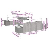 Комплект за хранене в градината 7 pcs Бежово и сиво