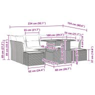 Комплект за хранене в градината 9 pcs Черен и бежов