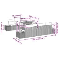 Комплект за хранене в градината 9 pcs Бежово и сиво