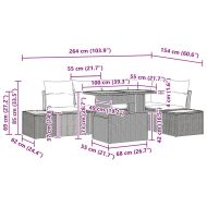 Комплект за хранене в градината 6 pcs Бежово и сиво