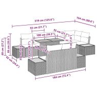 Комплект за хранене в градината 9 pcs Бежов и кремав