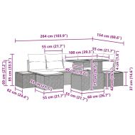 Комплект за хранене в градината 7 pcs Черен и бежов
