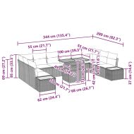 Комплект за хранене в градината 11 pcs Сив и кафяв