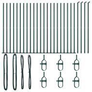 Стълб за ограда. Друг 26 pcs Сив 3,2 x 3,2 x 78,5 см Стомана