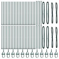 Стълб за ограда. Друг 52 pcs Сив 3,2 x 3,2 x 83,5 см Стомана