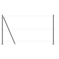 Стълб за ограда. Друг 52 pcs Сив 3,2 x 3,2 x 78,5 см Стомана
