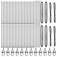 Стълб за ограда. Друг 52 pcs Сив 3,2 x 3,2 x 83,5 см Стомана