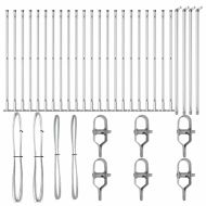 Стълб за ограда. Друг 26 pcs Сив 3,2 x 3,2 x 50 см Стомана