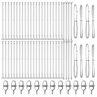 Стълб за ограда. Друг 52 pcs Сив 3,2 x 3,2 x 90 см Стомана