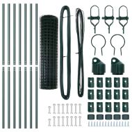 Оградa с колчета Зелен 1.4 x 10 m Стомана