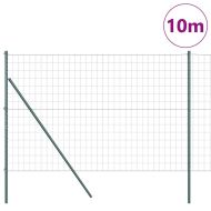 Оградa с колчета Зелен 1.5 x 10 m Стомана