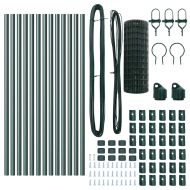 Оградa с колчета Зелен 0.6 x 25 м Стомана