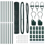 Оградa с колчета Зелен 1.5 x 10 m Стомана