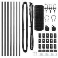 Оградa с колчета Сив 0.8 x 10 m Стомана