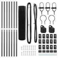 Оградa с колчета Сив 1.4 x 10 m Стомана