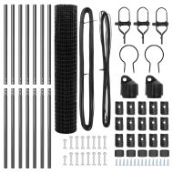 Оградa с колчета Сив 1.6 x 10 m Стомана