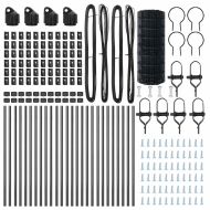 Оградa с колчета Сив 0.6 x 50 м Стомана