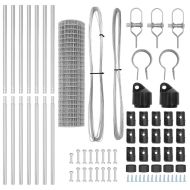 Оградa с колчета Сребрист 1 x 10 m Стомана