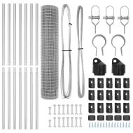 Оградa с колчета Сребрист 1.6 x 10 m Стомана