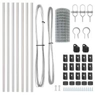 Оградa с колчета Сребрист 0.8 x 25 m Стомана