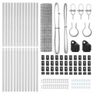 Оградa с колчета Сребрист 1.2 x 25 m Стомана