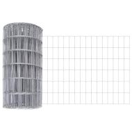 Ограда с пост Сребрист 0,4 x 50 м Стомана и PVC