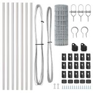 Ограда с пост Сребрист 0,4 x 50 м Стомана и PVC