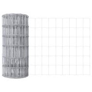 Ограда с пост Сребрист 0,4 x 50 м Стомана и PVC