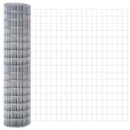 Ограда с пост Сребрист 1 x 10 m Стомана и PVC