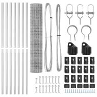 Оградa с колчета Сребрист 1.5 x 10 m Стомана