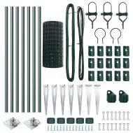 Оградa с колчета Зелен 0.8 x 10 m Стомана