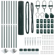 Ограда с пост Зелен 1,6 x 10 m Стомана и PVC