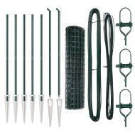 Оградa с колчета Зелен 1.4 x 10 m Стомана