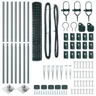 Оградa с колчета Зелен 1.6 x 10 m Стомана