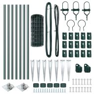 Оградa с колчета Зелен 0.8 x 10 m Стомана