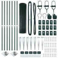 Оградa с колчета Зелен 1 x 10 m Стомана