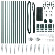 Оградa с колчета Зелен 0.6 x 25 м Стомана