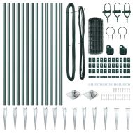 Оградa с колчета Зелен 0.4 x 25 м Стомана