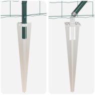 Оградa с колчета Зелен 0.8 x 25 m Стомана