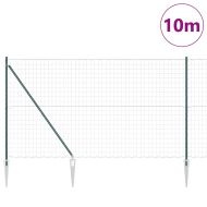 Оградa с колчета Зелен 1.6 x 10 m Стомана