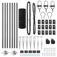 Оградa с колчета Сив 0.6 x 10 м Стомана