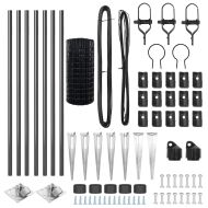 Оградa с колчета Сив 1 x 10 m Стомана