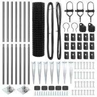 Оградa с колчета Сив 1.2 x 10 m Стомана