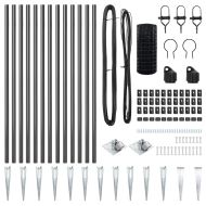 Оградa с колчета Сив 1 x 25 m Стомана